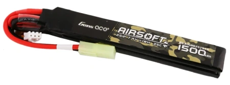 Akumulator LiPo 1500mAh 7,4V 25C 2S1P Mini Tamiya Nunchuck 2X Airsoft Gun | GEA15002S25T2 GENS ACE
