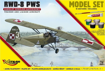 RWD-8 PWS Samolot Szkolno-Łącznikowy (Model Set) 1:48 | 848092 MIRAGE