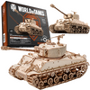 Little Story Drewniane Puzzle Model 3D Czołg M4A3E8 Sherman World of Tanks 34,4x14,2x15,5cm | WOT01