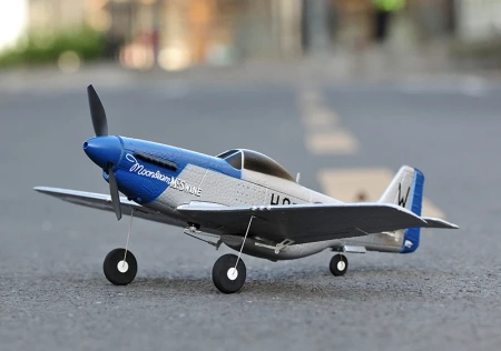 Mini Mustang P51D Scaled Warbird Airplane niebieski RTF (450mm) | TOP097B01 TOP RC HOBBY