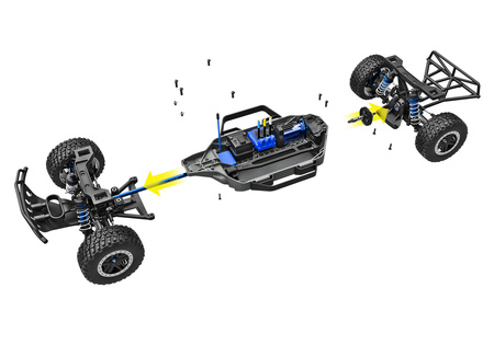 Traxxas Slash 4X4 VXL Ultimate 1:10 4WD Pomarańczowy Samochód Zdalnie Sterowany Model RC | 68277-4-ORNG