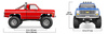Traxxas TRX-4M Chevrolet K10 High Trail Edition 1:18 Crawler 4X4 Niebieski Samochód Zdalnie Sterowany Model RC | 97064-1-BLUE