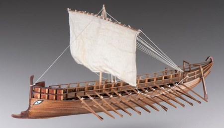 Grecka Birema Greek Bireme Model Drewniany Żaglowiec 1/72 395mm | D001 DUSEK