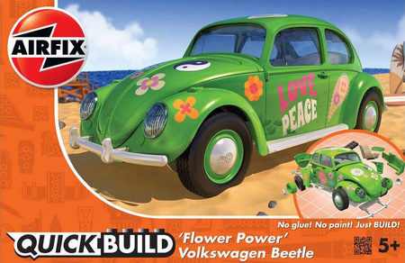 QUICKBUILD Flower Power Volkswagen Beetle Samochód z Klocków | J6031 AIRFIX