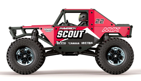 Maverick Scout24 1:24 4WD Rock Crawler RC Samochód Zdalnie Sterowany Czerwony | 151301 MAVERICK