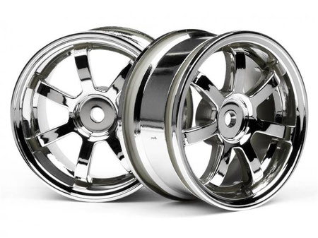 FELGI SPOKE MOTOR SPORT WHEEL 26mm CHROME | HPI 3772