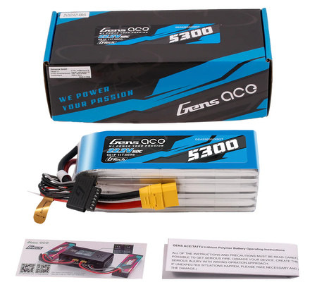 Akumulator LiPo 5300mAh 22,2V 60C 6S1P XT90 G-Tech | GEA536S60X9GT GENS ACE