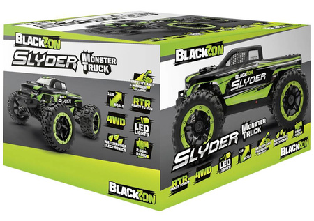 BlackZon Slyder MT Monster Truck 1/16 4WD Zielony Samochód Zdalnie Sterowany Model RC | 540100