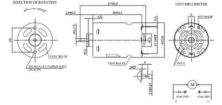 Silnik szczotkowy GPX Swift 500 12.0V