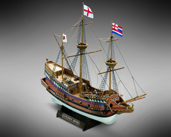 Galeon Golden Hind Model Drewniany Żaglowiec Mini Mamoli 1:110 255mm | MM71