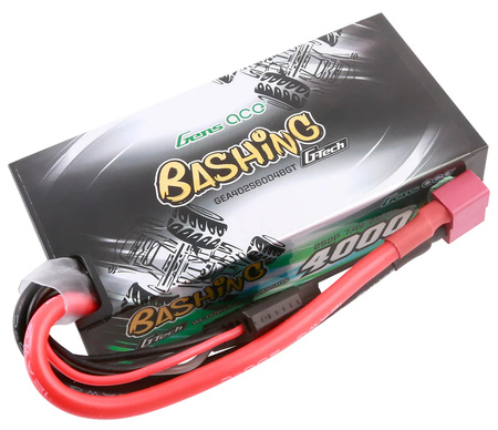 Akumulator LiPo 4000mAh 7,4V 60C 2S2P Dean-T G-Tech Bashing Hard Case | GEA402S60D48GT GENS ACE