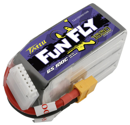 Akumulator LiPo 1550mAh 22,2V 100C 6S1P XT60 FunFly | TAA15506S10X6 TATTU