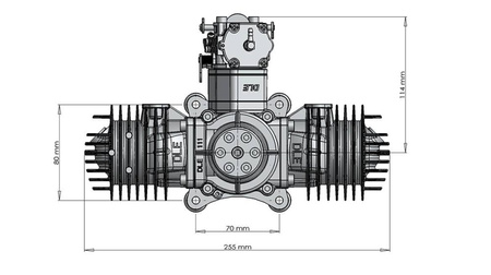 Silnik Spalinowy Benzynowy Dwucylindrowy DLE111-FB 111,2ccm | SP033 DLE