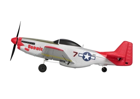 Mini Mustang P51D Scaled Warbird Airplane czerwony RTF (450mm) | TOP097B02 TOP RC HOBBY