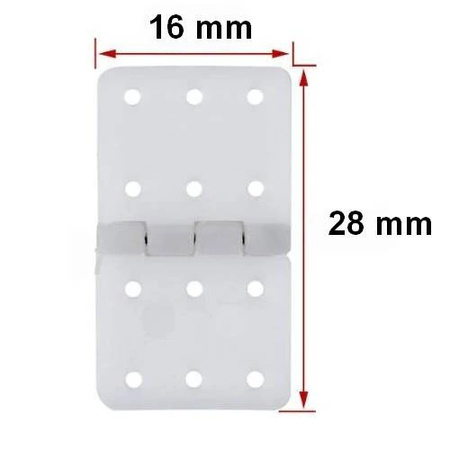 Zawias nylonowy 28x16mm (10szt.) | 15960