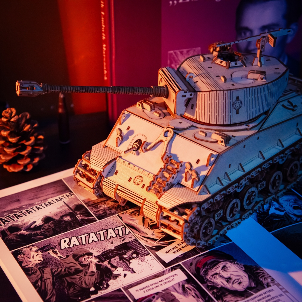 Little Story Drewniane Puzzle Model 3D Czołg M4A3E8 Sherman World of Tanks 34,4x14,2x15,5cm | WOT01 pol_pl_Little-Story-Drewniane-Puzzle-Model-3D-Czolg-M4A3E8-Sherman-World-of-Tanks-34-4x14-2x15-5cm-WOT01-1016500_7