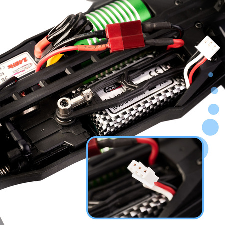 Samochód zdalnie sterowany Q901 Brushless 1/16 2,4GHz 52km/h (niebieski)