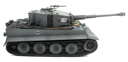 German Tiger 1 Late Painted Gray RTR 2,4Ghz 1/24 Czołg Zdalnie Sterowany IR Dźwięk Taigen Szary | 3841-11-L-G HENG LONG
