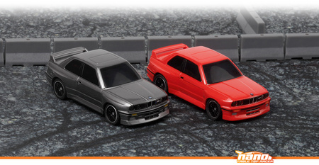 BMW M3 Ravaglia 1989 RTR-X Nano TTR Table Top Racer 1:64 Samochód Zdalnie Sterowany Model RC Srebrny | 160991 HPI RACING