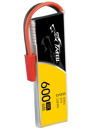 Akumulator LiPo 600mAh 3,7V 1S1P 30C JST BEC | TAA6001S30JS1 TATTU