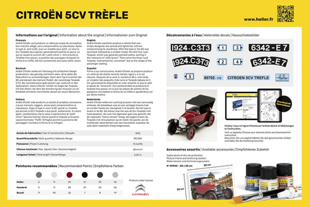 Citroen 5CV Trefle (Starter Set) 1:24 | 56702 HELLER