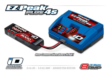 Ładowarka EZ-Peak Plus 2-4S LiPo / 5-8S NiMH (8A 220V) | 2981G TRAXXAS