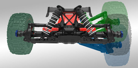 Traxxas Jato 4x4 BL-2S 1/8 Samochód Zdalnie Sterowany Czarny | 90154-4-BLK