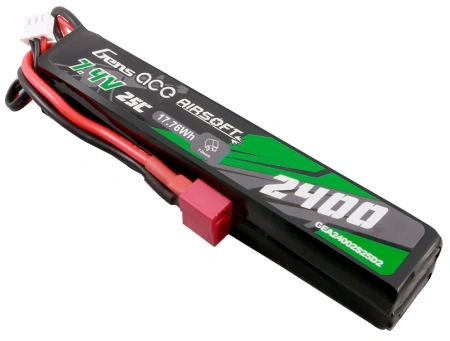 Akumulator LiPo 2400mAh 7,4V 25C 2S2P Saddle Airsoft Gun Dean-T | GEA24002S25D2 GENS ACE