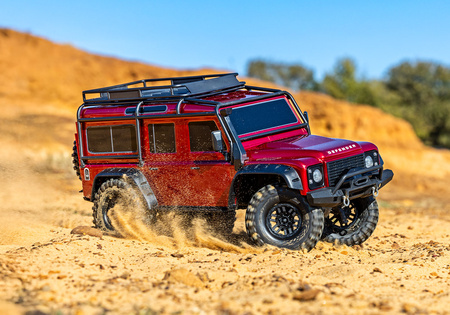 Traxxas TRX-4 Land Rover Defender 1:10 Srebrny Samochód Zdalnie Sterowany Model RC | 82256-4-SLVR