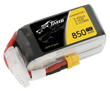 Akumulator LiPo 850mAh 14,8V 75C 4S1P XT30 | TAA8504S75XT3 TATTU