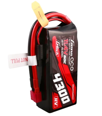 Gens ace G-Tech 4300mAh 3S1P 11.4V 60C Lipo Battery with T-plug