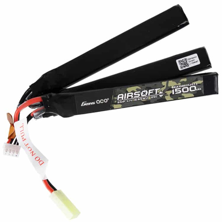 Pakiet LiPo Airsoft 1500mAh 11,1V 3S 25C, Mini Tamiya | GENS ACE