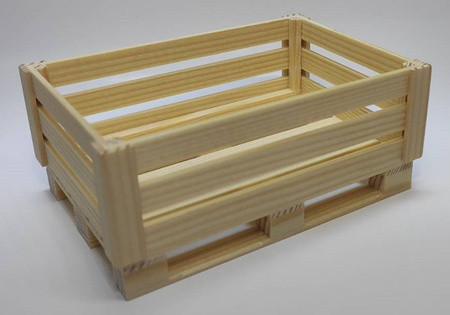 Skrzynia ażurowa na palecie (1:14) - biała | ETB007 TINY LOGISTICS