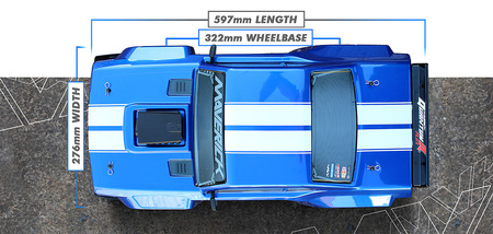 Maverick QuantumR Flux Muscle Truck 4WD 4S 1/8 Brushless Niebieski Samochód Zdalnie Sterowany Model RC | 150310