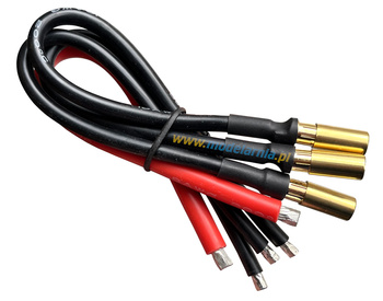 Złącze GOLD/BANAN 6,5mm z przewodami (3 kpl.)