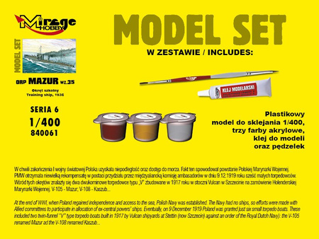 ORP 'MAZUR' wz.35 1935 (model set) 1:400 | 840061 MIRAGE