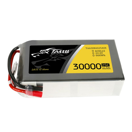 Tattu 30000mAh 22,2V 25C 6S1P Lipo AS150+XT150 | GENS ACE & TATTU