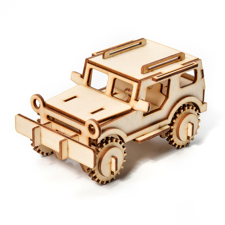 Little Story Drewniane Puzzle Model 3D Jeep 12,5x7x6,5cm | D003