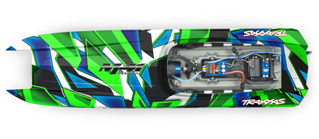 Traxxas DCB M41 Widebody Katamaran Motorówka Zdalnie Sterowana Model RC Zielona 1/10 | 57046-4 TRAXXAS