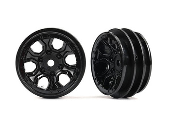 Komplet obręczy kół 1.0" - czarne TRX-4M | Traxxas 9770