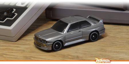 BMW M3 Ravaglia 1989 RTR-X Nano TTR Table Top Racer 1:64 Samochód Zdalnie Sterowany Model RC Srebrny | 160991 HPI RACING