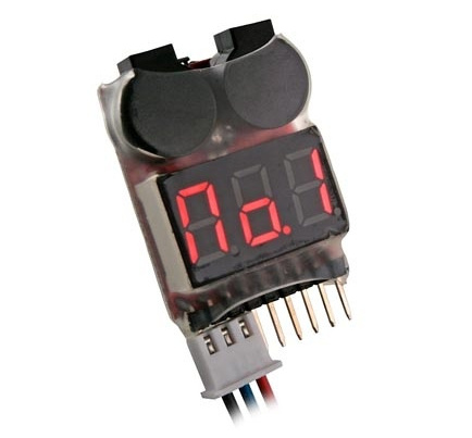 LiPo Alarm Buzzer 1-8S Sygnalizator Spadku Napięcia Miernik