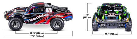 Traxxas Slash 4X4 BL-2S 1:10 4WD Zielony Samochód Zdalnie Sterowany Model RC | 68154-4-GRN