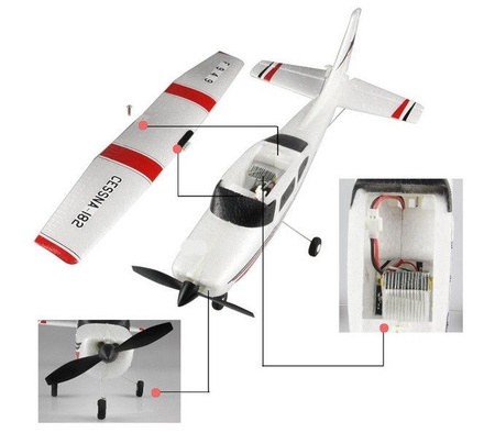 Samolot F949 3CH 2.4G Micro Cessna 182 RTF