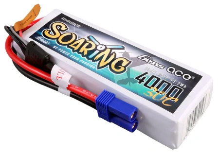 Akumulator LiPo 4000mAh 14,8V 30C 4S1P EC5 G-Tech Soaring | GEA404S30E5GT GENS ACE