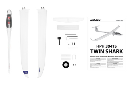 Motoszybowiec Kavan 304TS TwinShark 2700mm ARF Samolot Zdalnie Sterowany Model RC | KAV02.8077