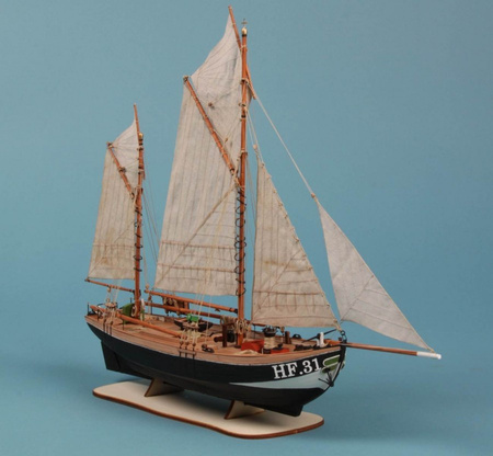 Kuter Rybacki Maria HF 31 Model Drewniany Żaglowiec 1/72 365mm | D016 DUSEK