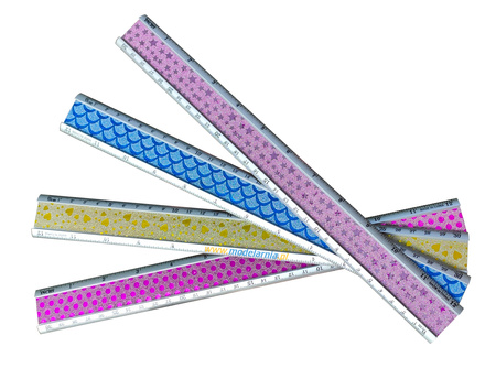 Linijka aluminiowa 30cm/12cali (mix kolorów)