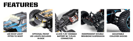 BlackZon Smyter DT Desert Truck 1/12 4WD Zielony Samochód Zdalnie Sterowany Model RC | 540112