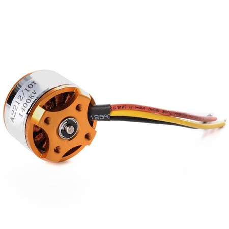 Silnik Bezszczotkowy A2212 10T 1400KV 2-3S 180W 16A Wał 3,17mm Ciąg 940g